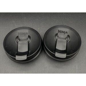 Nutri Ninja Sip and Go Lid Black LOT of 2 Parts Only
